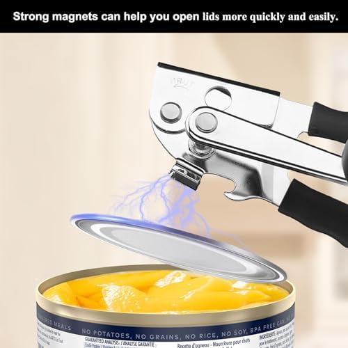 Commercial Can Opener, Heavy Duty Can Opener Manual with Magnet