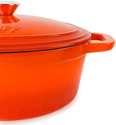 Berghoff Neo 5Pc Enameled Cast Iron Cookware Set, Orange Pots & Pans