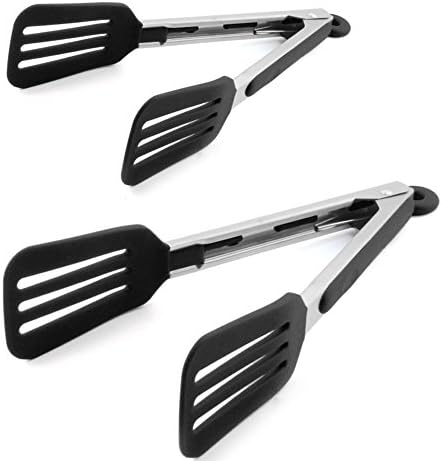Stainless Steel Cooking Tongs, 9 and 12 Inch