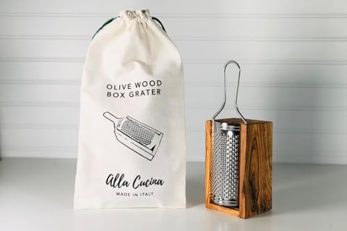 Italian Olivewood Parmesan Cheese Box Grater