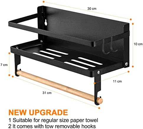 Foldable Magnetic Spice Rack with Paper Towel Holder
