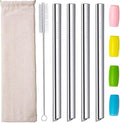 Boba Straws, Reusable Straw Metal Smoothies Jumbo Bubble Tea Tapioca