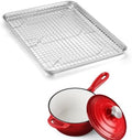 Baking Sheet with Rack Set & Saucepan, Homikit 16" x 12" Stainless