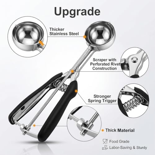 Cookie Scoop Set, 3Pcs Ice Cream Scoop, Cookie Scoops for Baking Set