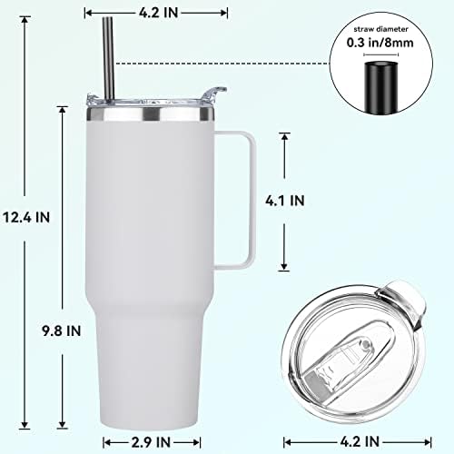 HASLE OUTFITTERS 40 oz Stainless Steel Tumbler with Handle, Vacuum