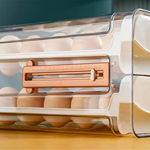Drawer-Type Egg Holder With Time Marker