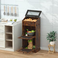 Wooden Potato and Onion Storage Bin w/Lid, Large Capacity and