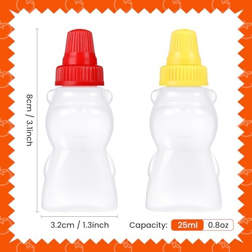4 Pieces Mini Ketchup Bottle for Lunch Box, Lunch Box Accessories for