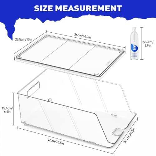 SCAVATA 1 Pack Water Bottle Organizer for Refrigerator, Stackable with