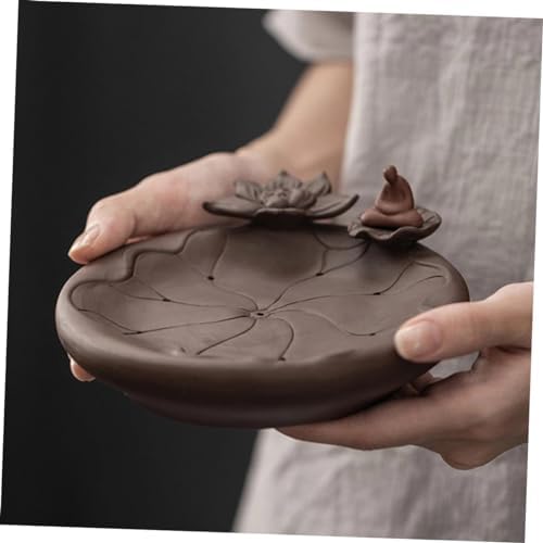Purple Red Porcelain Teacup Plate Storage Tray for Tea Set