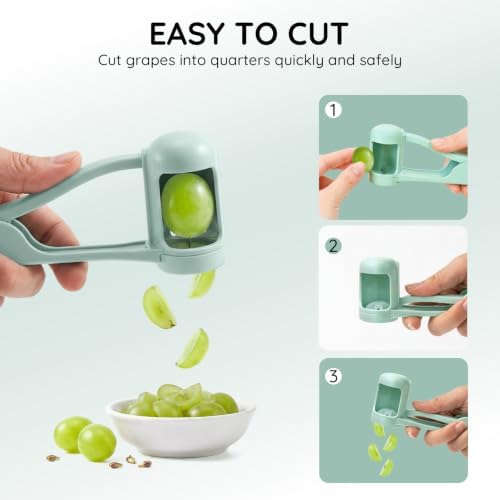 Homnoble Grape Cutter for Toddlers, Stainless Steel