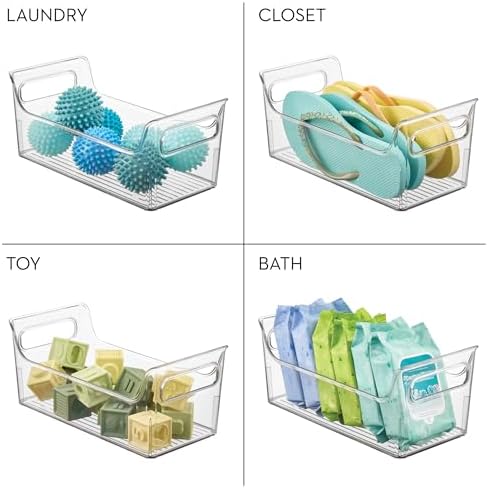 iDesign Plastic Condiment Organizer with Handles, Set of 2, Clear