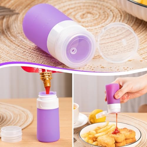 MICEBAY 8-Pack Salad Dressing Container, Leakproof Squeeze Bottles