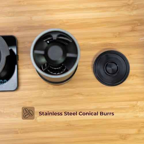 MiiCoffee PT2 Portable Coffee Grinder, USB-C Rechargeable