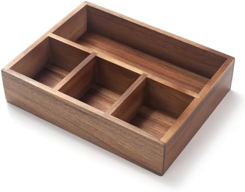 Tea Bag Holder, Acacia Wood Tea Bag Storage Organizer, Tea Candy