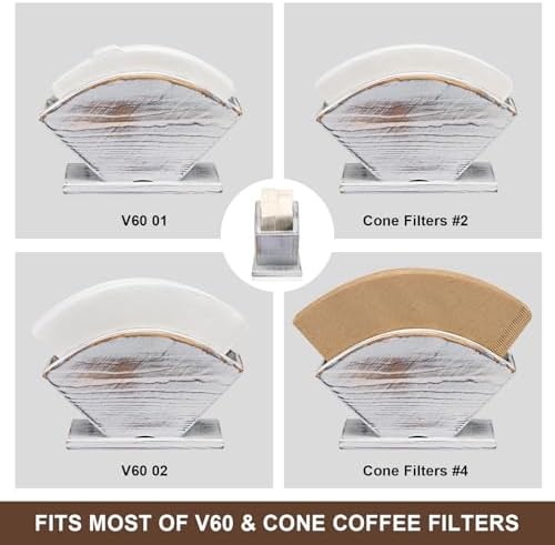 ANBOXIT Coffee Filter Holder, Farmhouse White