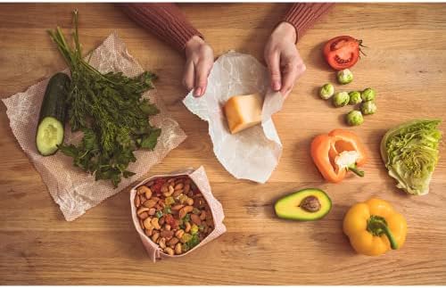 FRESHWRAP Natural Beeswax Food Wrap, 2-10" x 10"