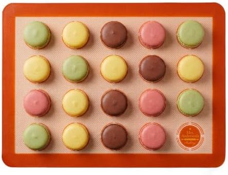 Mrs. Anderson’s Baking Macaron Mat, Oven Safe Silicone Reusable Baking