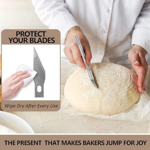 Bread Lame - Sourdough Scoring Tool Kit with 21 Blades, Safety Cover