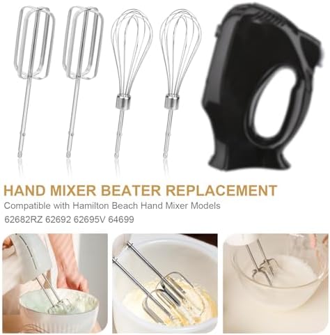 4pcs Hand Mixer Beaters Attachments Set for Hamilton Beach Hand Mixer