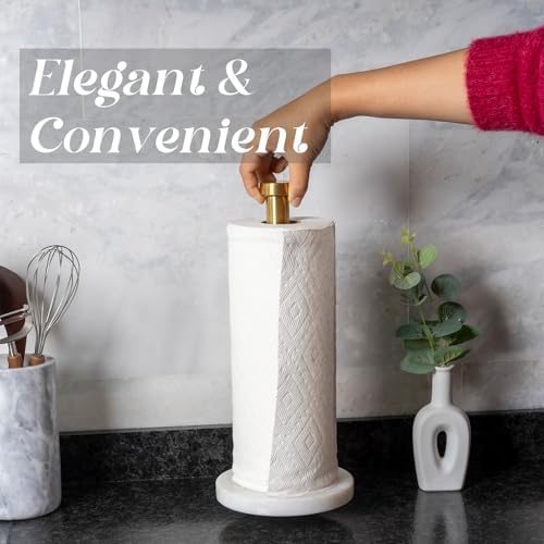 Koville Marble Paper Towel Holder, 6" Stone Base