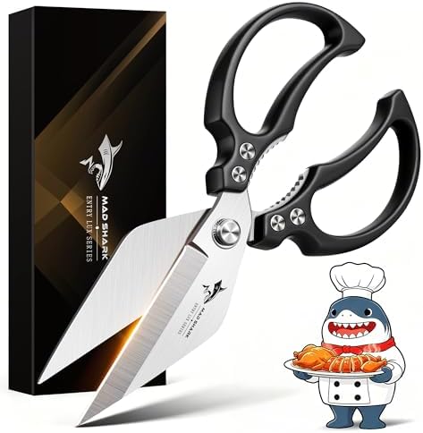 MAD SHARK Heavy Duty Kitchen Shears, All Purpose Kitchen Scissors