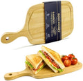 Bamboo Cutting Boards with Handle Set of 2, for Cheese Board - 15.5" ×