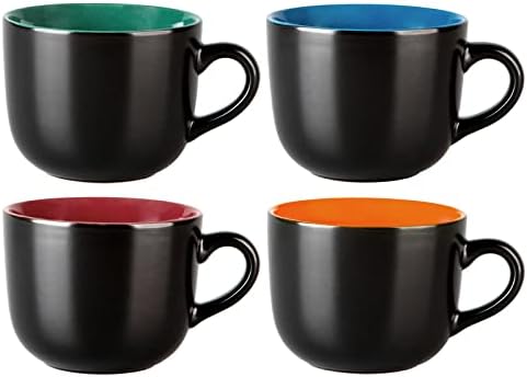 GBhome Jumbo Soup Mugs with Handles, 24 Oz Large Coffee Mugs Set of 4