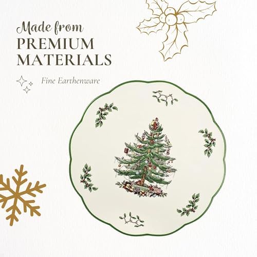 Spode Christmas Tree Round Trivet - 9" Heat Resistant Trivet for Hot