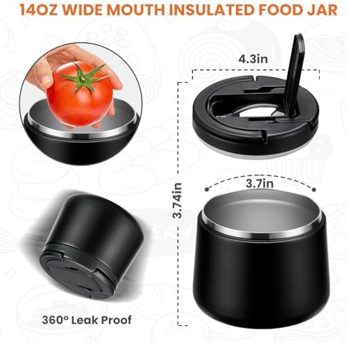 Itslife 14oz Vacuum Insulated Soup Thermo for Hot Food, Kids Lunch