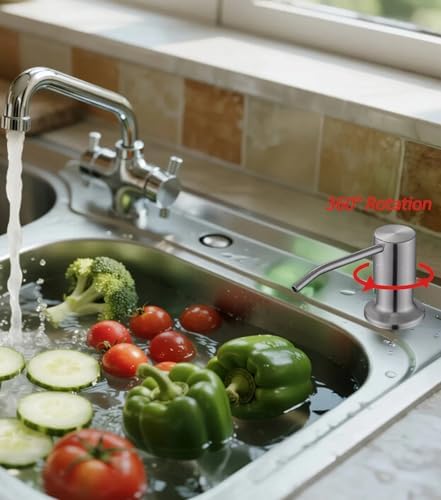 Sink Soap Dispenser Pump with 2 Sponge Holders, Curovtrp Soap