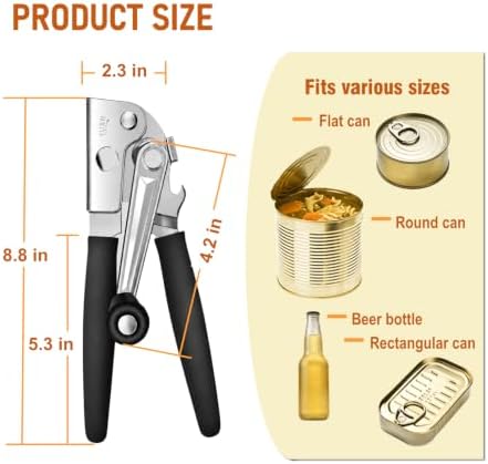 Commercial Can Opener Heavy Duty, Hand Crank for Big Can.