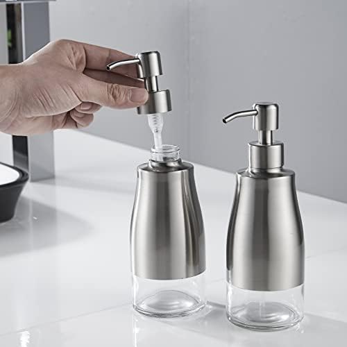 Gaussra 2 Pack Soap Dispenser with Coaster and Stickers - 11 OZ