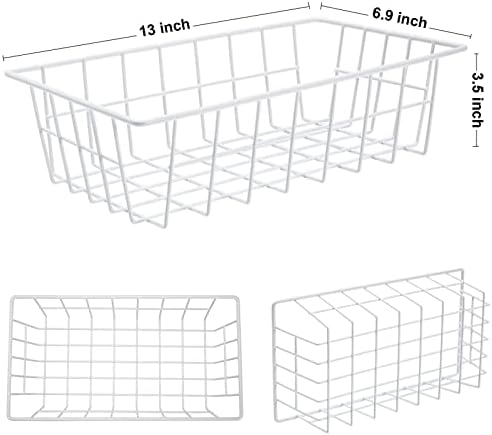 Orgneas Freezer Organizer Bins for Upright Freezer Metal Wire Baskets