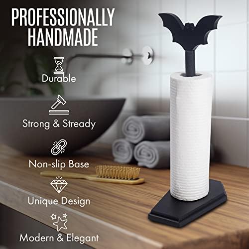 Bat Paper Towel Holder, Halloween Kitchen Decor