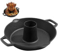 onlyfire Pre-Seasoned Cast Iron Chicken Roaster for Beer Can Turkey