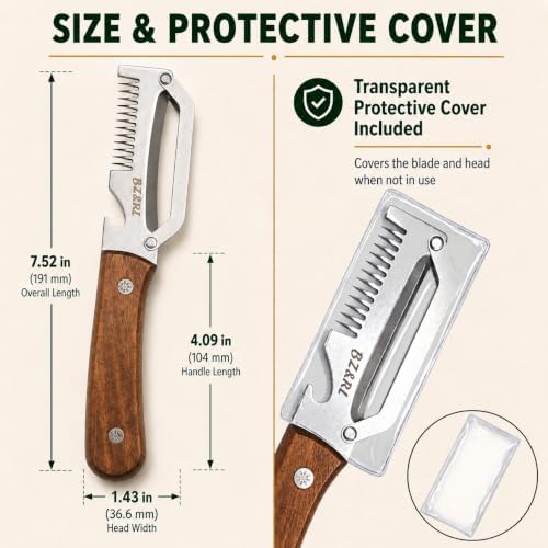 Vegetable Peeler With Wooden Handle, Stainless Steel Wide Blade Potato