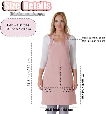 TOSHE Kitchen Apron for Women & Men Waterdrop Resistant, Adjustable