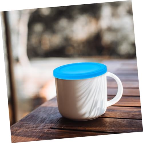 2-Piece Silicone Cup Lids, Reusable Mug Covers