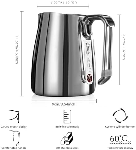 Bincoo Espresso Milk Frothing Pitcher Stainless Steel 20oz/600ML