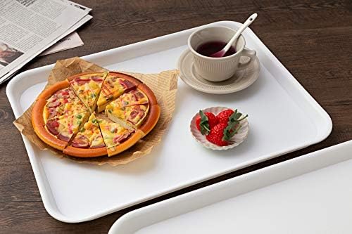 Eslite Rectangular Plastic Serving Trays,Fast Food Serving Cafeteria