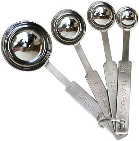 12Piece Stainless Steel Measuring Cups and Measuring Spoon Set with 4