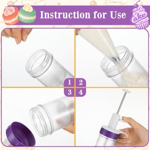 Cake Decorating Piping Kit with 7 Nozzles 3 Scrapers for Cupcake