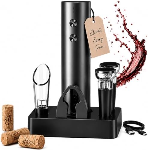Electric Wine Opener, Rechargeable Automatic Wine Bottle Opener Set