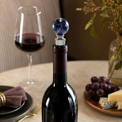 Homestia Wine Bottle Stopper, Reusable Wine Stopper, Blue Gemstone