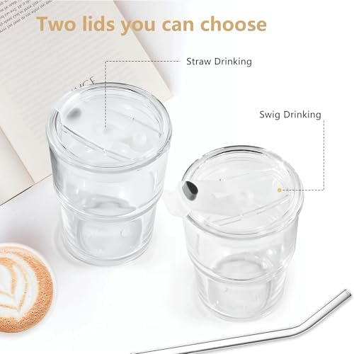 Matcha Cup Iced Coffee Tumbler, 15 oz, Set of 2