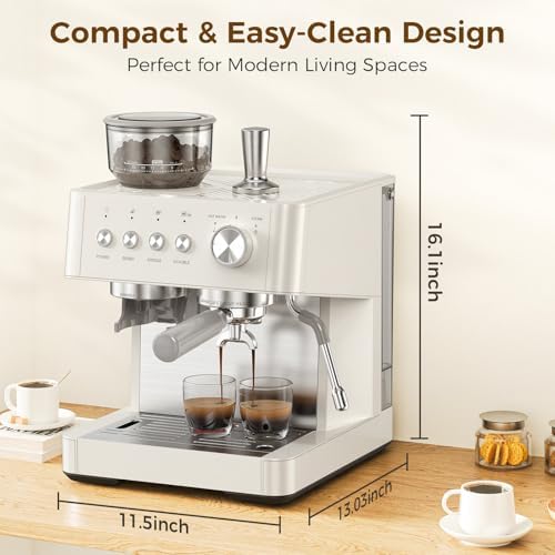 COWSAR 15 Bar Espresso Machine with Grinder