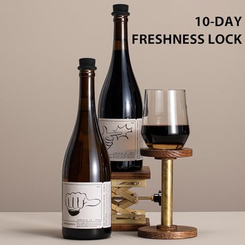 Vacuum Wine Saver Pump with 4 Reusable Stoppers, Silicone Wine Stopper
