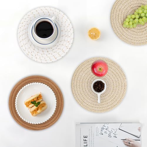 Trivets for Hot Dishes, Pots and Pans, Hot Pads with Storage Basket