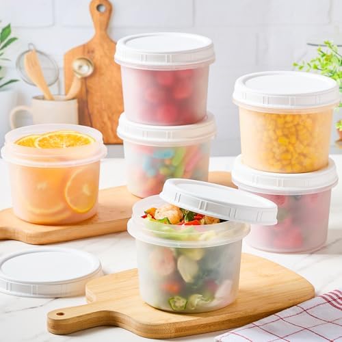 TUZAZO 6 Pack - 20 Oz Food Storage Containers with Screw Lids